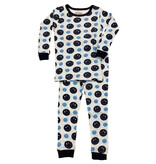 Baby Steps Multi Blue Smiley Infant PJ Set