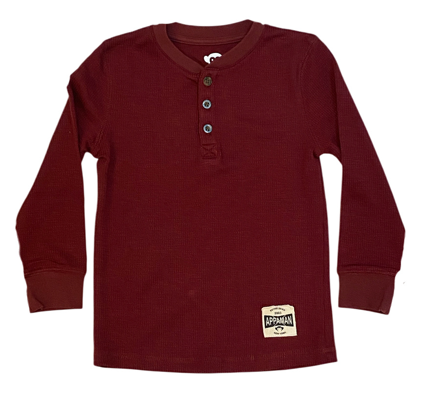 Appaman Dark Cherry Thermal Henley