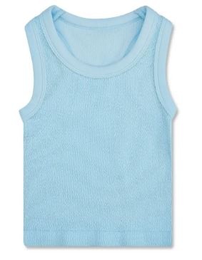 iScream Lt Blue Smocked Racerback Tank