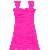 KatieJ Hot Pink Mesh Joey Dress