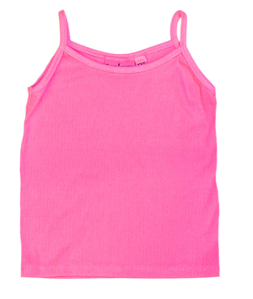 Firehouse Neon Pink Ribbed Strappy Tank
