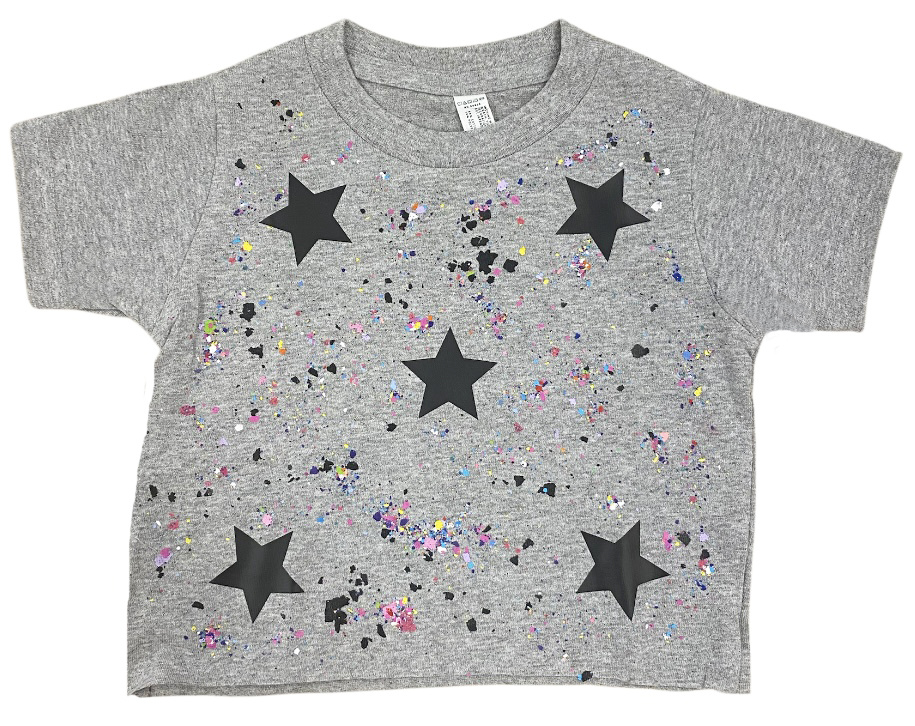 Rock Candy Grey Star Splatter SS Tee