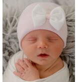 Ily Bean Pink/White Mini Bow Newborn Hat