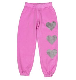 Firehouse Silver Heart Neon Pink Sweatpant