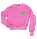 Firehouse Silver Heart Neon Pink Sweatshirt