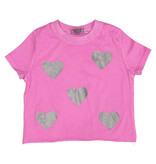 Firehouse Silver Heart Neon Pink SS Tee