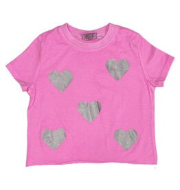 Firehouse Silver Heart Neon Pink SS Tee