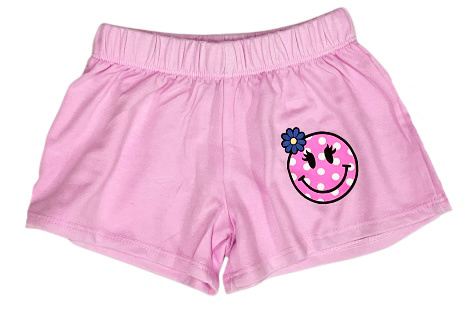 Firehouse Ice Pink Polka Dot Smiley Shorts