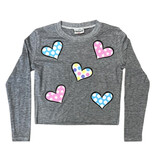 Firehouse Heather Grey Multi Heart Toss LS Tee
