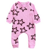 Cozii Candy Pink Stars Soft Fleece Romper