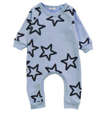 Cozii Sky Blue Stars Soft Fleece Romper