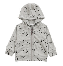 Cozii Grey Mini Stars Zip Hoodie