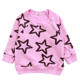 Cozii Candy Pink Stars Soft Fleece Sweatshirt