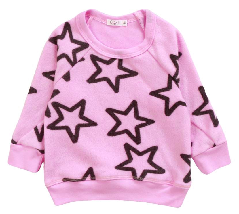 Cozii Candy Pink Stars Soft Fleece Sweatshirt