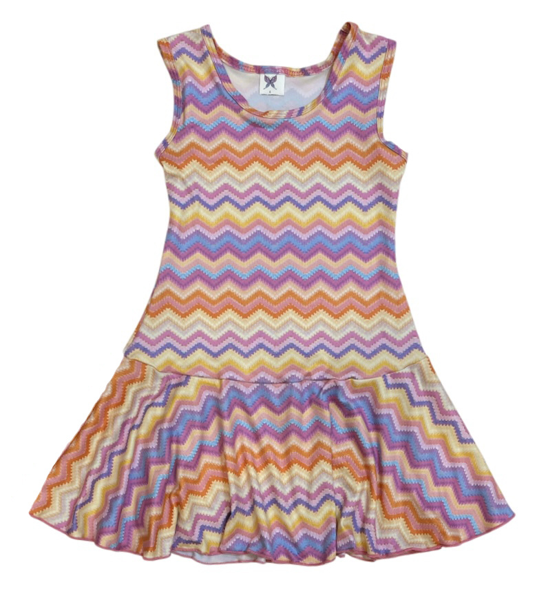 Social Butterfly Zig Zag Infant Tank Dress