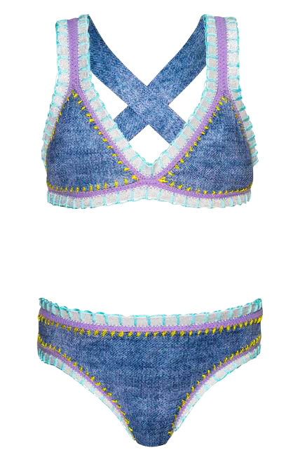 PQ Indie Sky Rainbow Embroidered Bikini