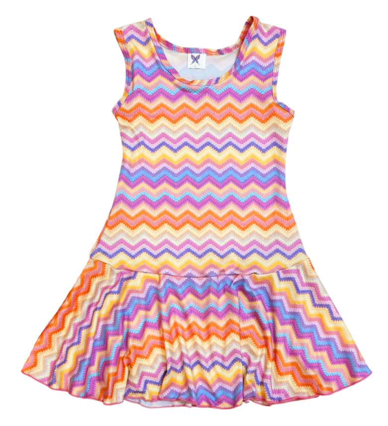 Social Butterfly Zig Zag Infant Tank Dress