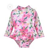 Flap Happy Hibiscus Ruffle LS Inf. Rashguard Swim