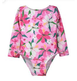 Flap Happy Hibiscus LS Rash Guard