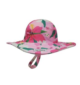 Flap Happy Pink Hibiscus Swim Hat