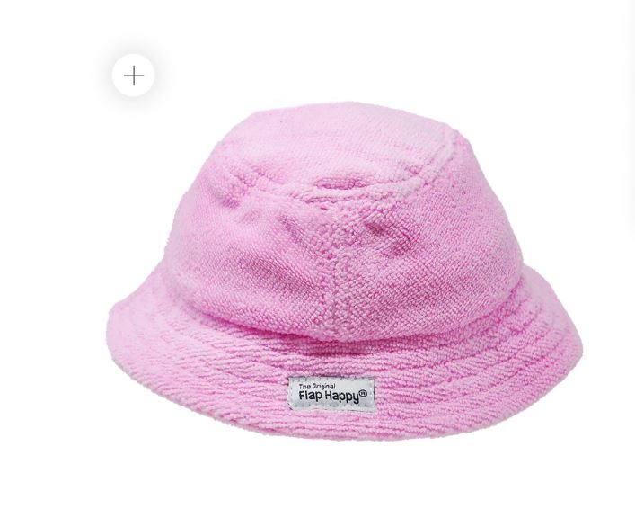 Flap Happy Pink Terry Bucket Hat