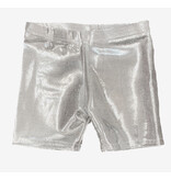 Dori Silver Lame Bike Shorts