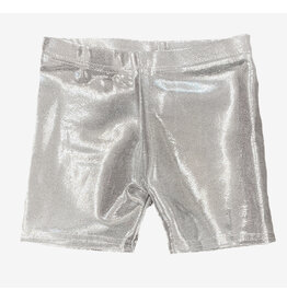Dori Silver Lame Bike Shorts