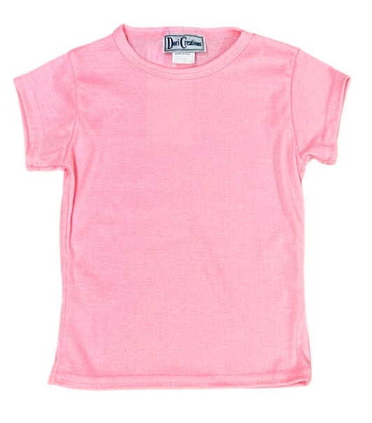Dori Pink SS Ribbed Tee