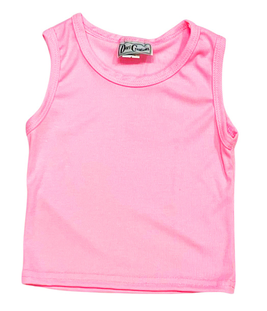 Dori Pink Ribbed Tank Top