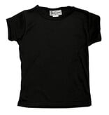 Dori Black SS Ribbed Tee