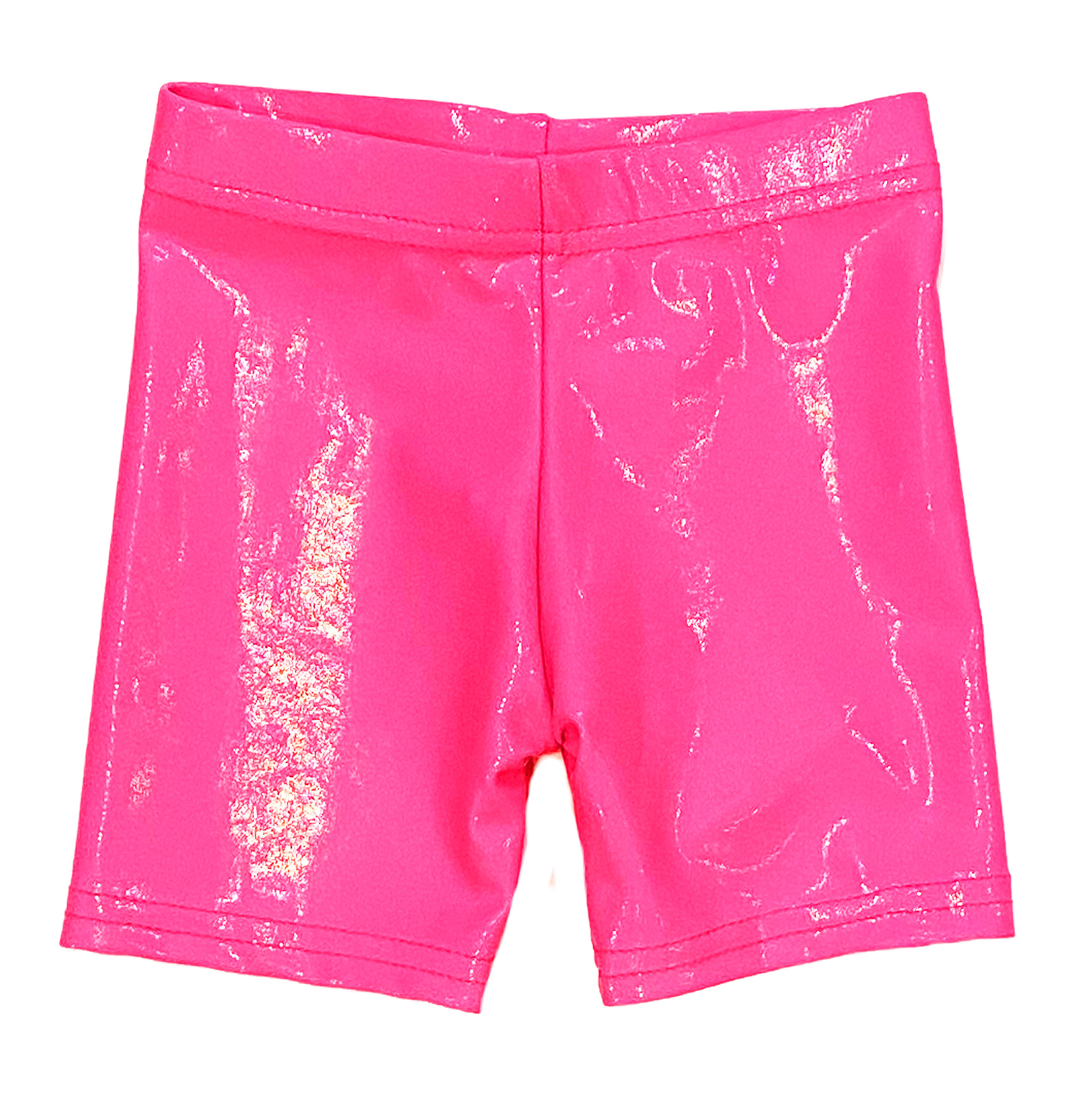 Dori Neon Pink Lame Bike Shorts
