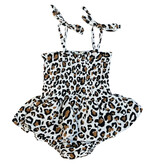 SP Love Leopard Muslin Skirted Onesie Dress