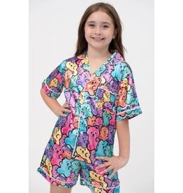 Tweenstyle Neon Gummies Poly/Silk Lounge Set