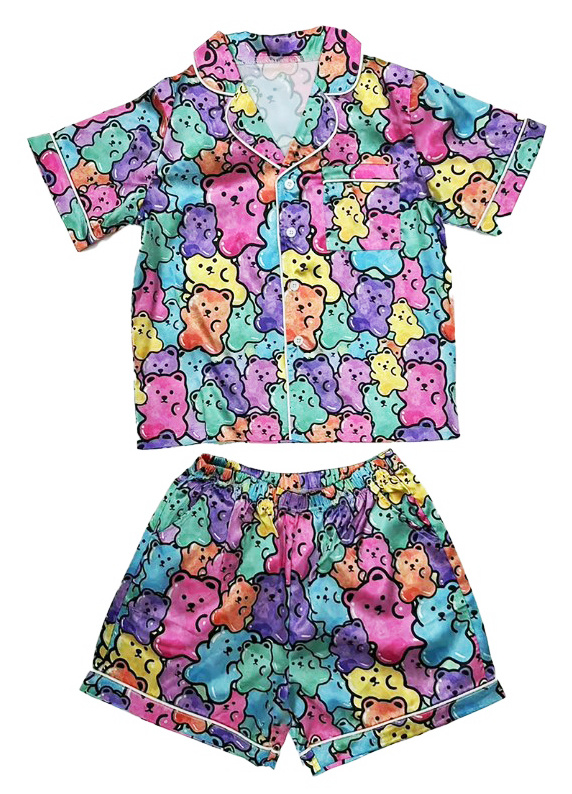 Tweenstyle Neon Gummies Poly/Silk Lounge Set