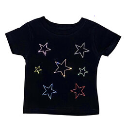 Rock Candy Black Rhinestone Star Infant SS Tee