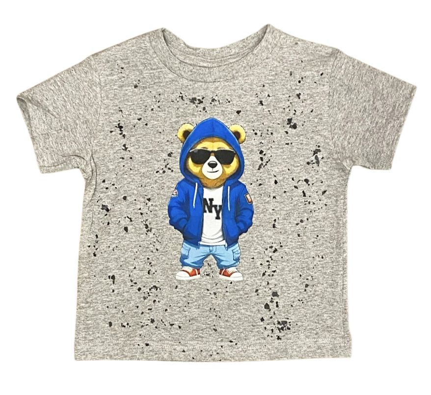 Rock Candy Grey NY Bear Infant SS Tee