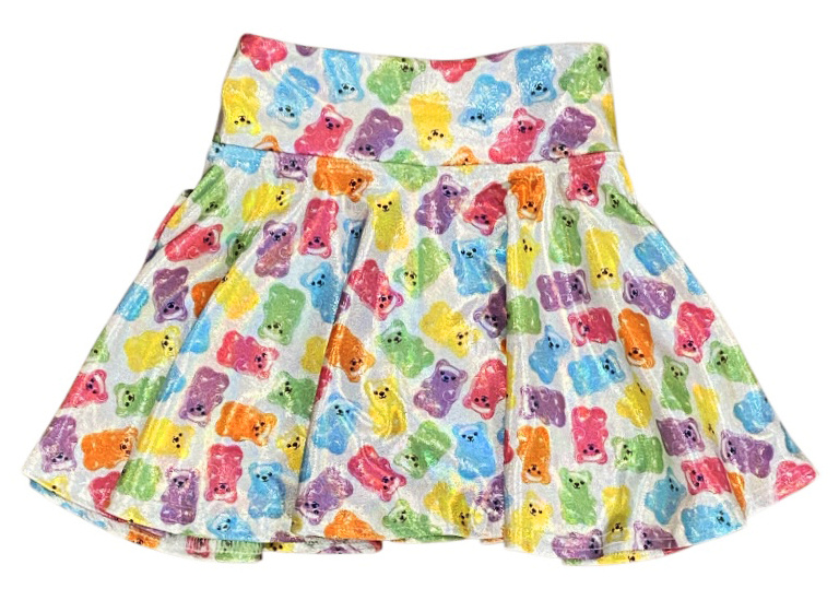 Dori Shiny Jelly Gummy Bear Skort