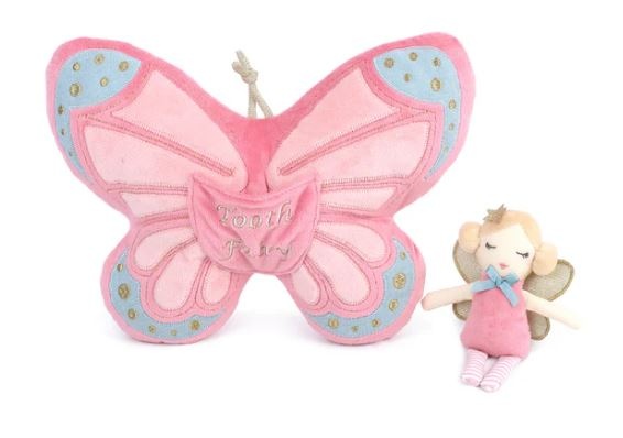 Mon Ami Butterfly with Doll Tooth Fairy Pillow