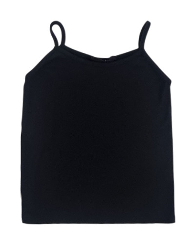 Firehouse Black Ribbed Strappy Tank