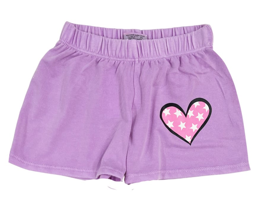 Firehouse Grape Polka Dot Heart Shorts
