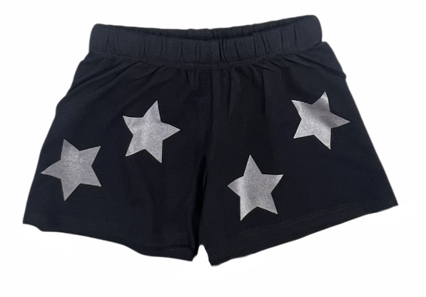 Firehouse Silver Star Black Ltweight Shorts