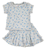 Sofi Grey Floral Skort Set