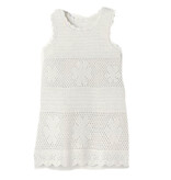 Limeapple White Crochet Coverup