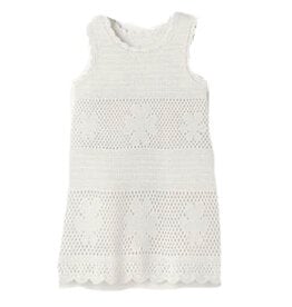 Limeapple White Crochet Coverup