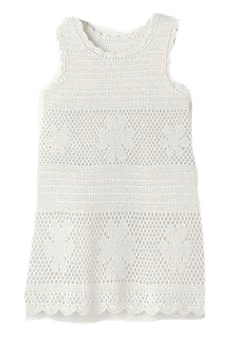 Limeapple White Crochet Coverup