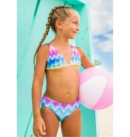 Limeapple Bright Chevron Bikini