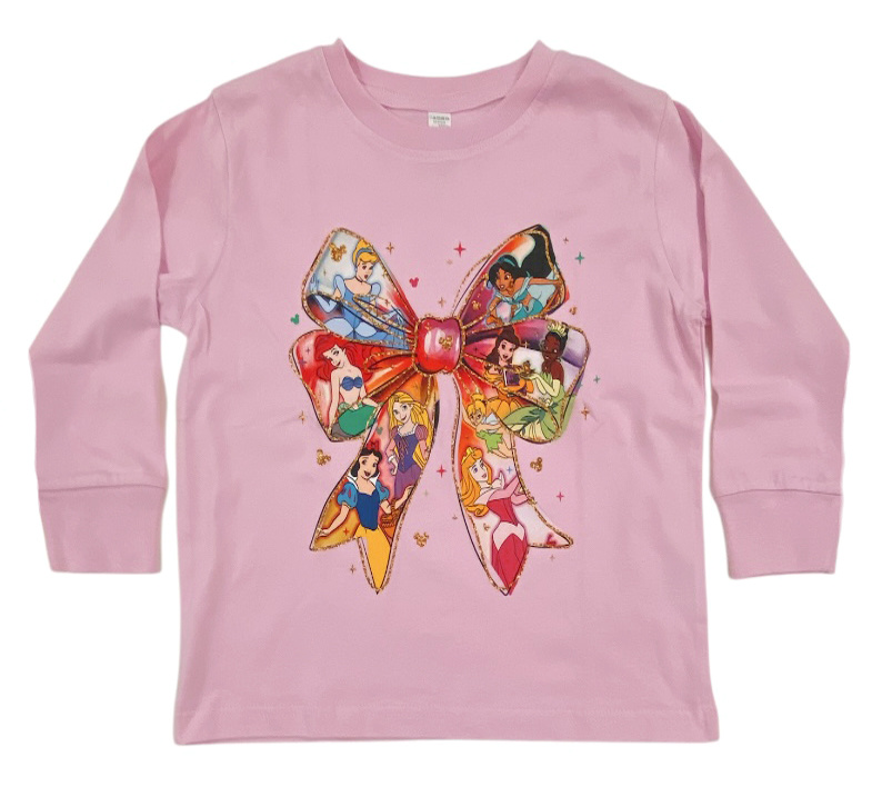 LbL Pink Princess Bow LS Tee