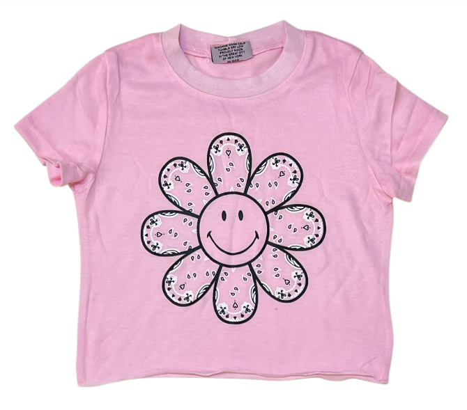 Firehouse Ice Pink Bandana Flower SS Tee