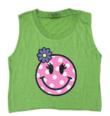 Firehouse Lime Polka Dot Smiley Tank Top