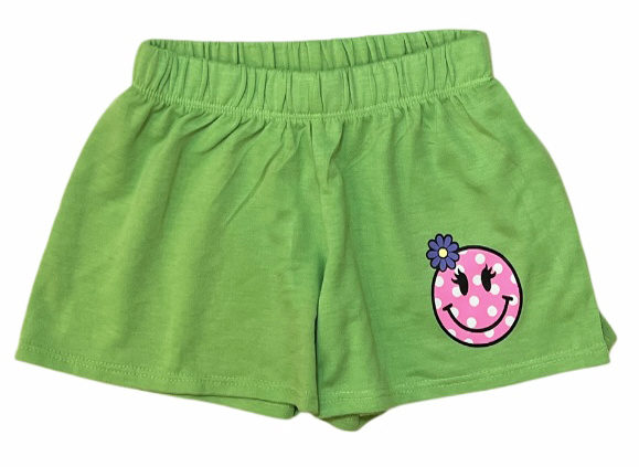 Firehouse Lime Polka Dot Smiley Shorts